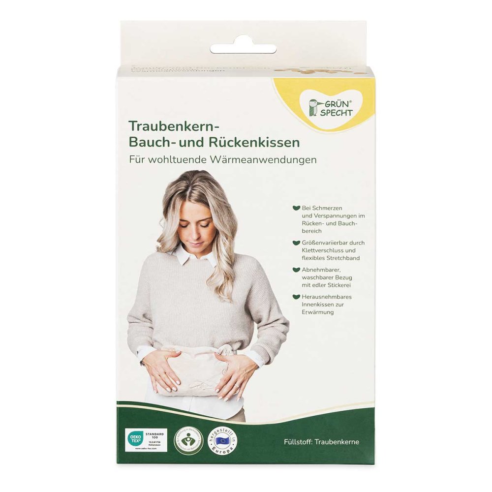 GRÜNSPECHT Naturprodukte GmbH Traubenkern-Bauch- und Rückenkissen, Floral 08108611