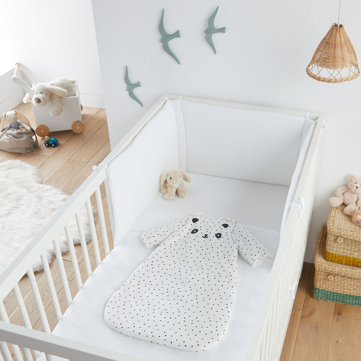 LA REDOUTE INTERIEURS Gigoteuse percale de coton hiver panda