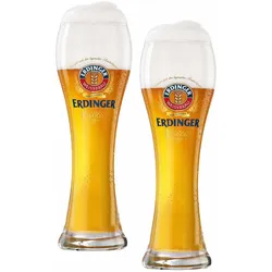 WEIZENBIERGLÄSER Erdinger transparent 500 ml 2er Set