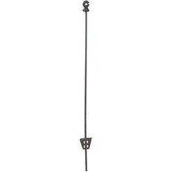 Corral, Gartenzaun, Oval steel post 106 cm, red, with ring, 10 pcs