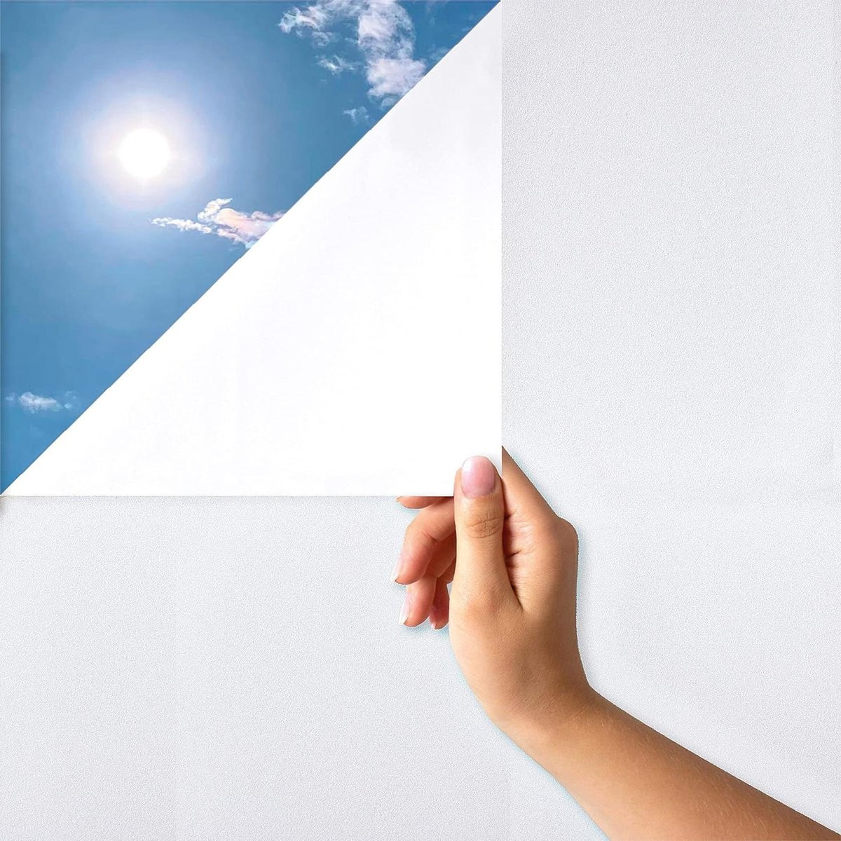 Wit Statische Privacy Raamfolie voor Glas - 75 x 200 cm