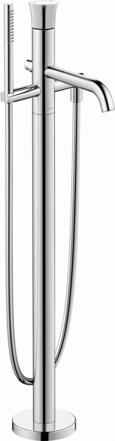 Duravit badmengkraan met één hendel White Tulip chroom uitloop 200mm vloergesteund