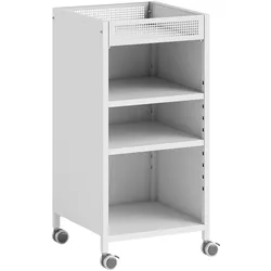 BÜCHERREGAL Metall Kunststoff Weiß