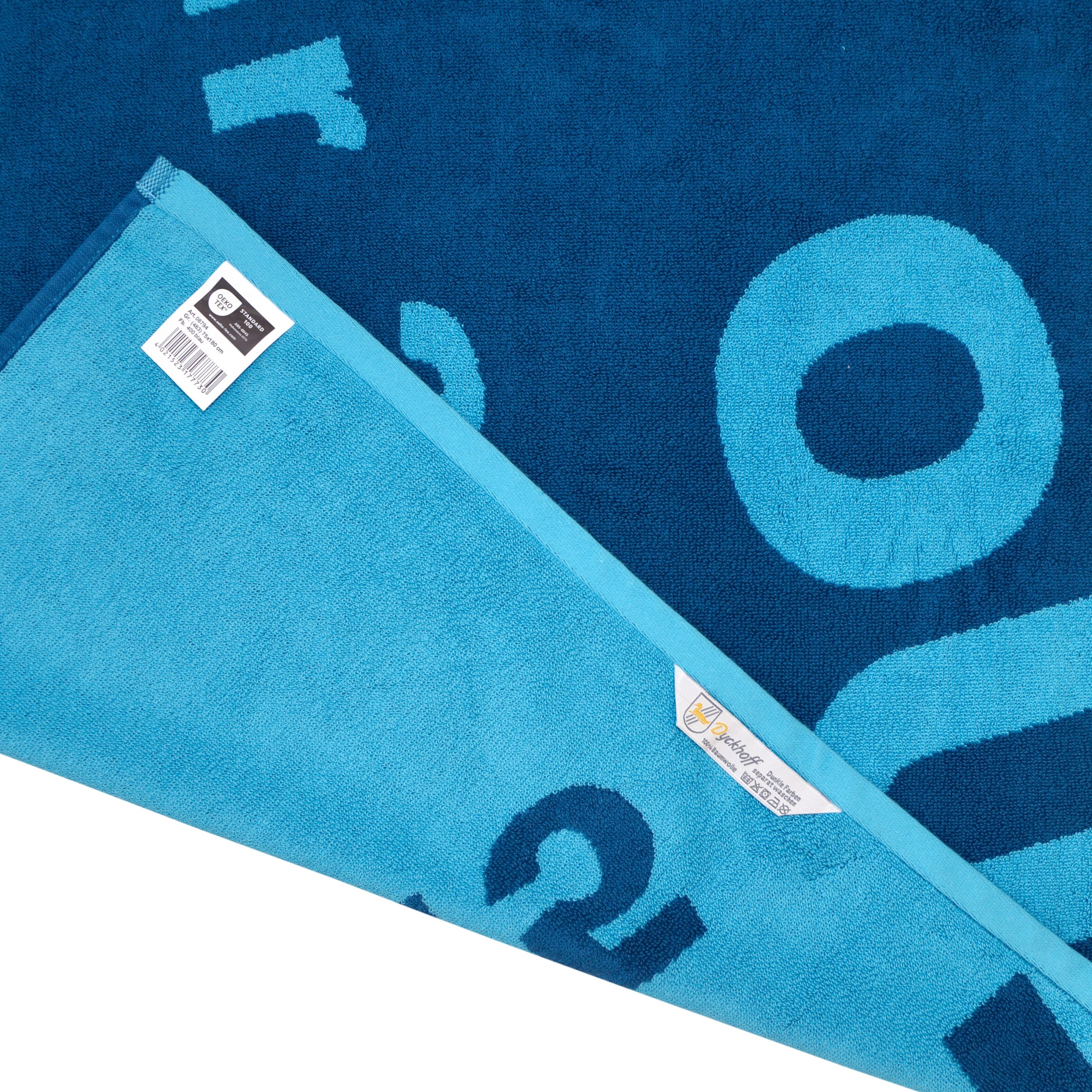 Strandtuch DYCKHOFF "ABI 2025", blau, B:75cm L:180cm, Frottier, Frottier, Handtücher, Strandtuch, Abitur Strandtuch blau B/L: 75cmx180cm, 1 Stk., Frottier