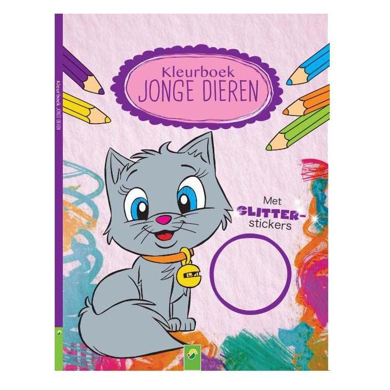 Wins Holland Malbuch Junge Tiere mit Glitzeraufklebern (77160853)