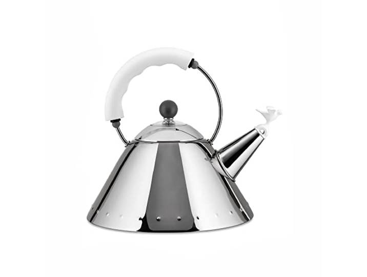 Alessi 9093 W Wasserkessel aus Edelstahl, weiß