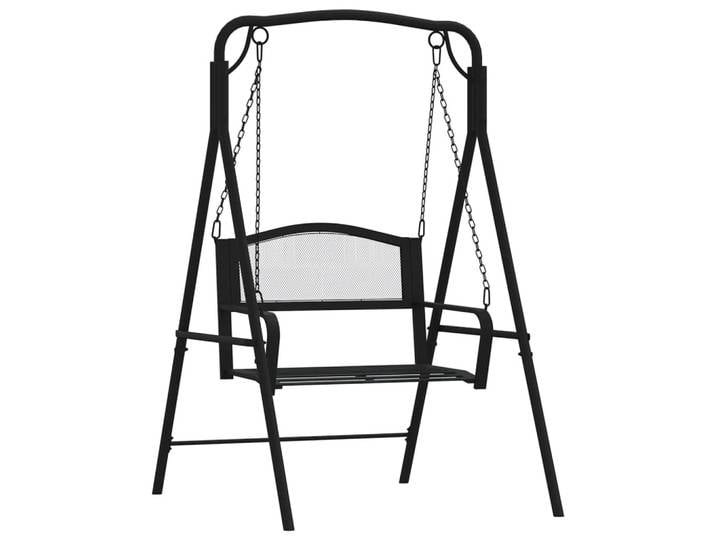 vidaXL Balançoire hollywoodienne 124 cm noir acier