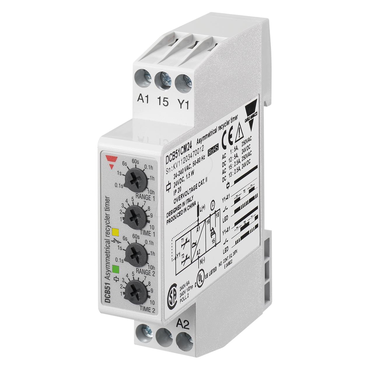 Carlo Gavazzi E-Mech Repeat Cycle Timer Relay, SPDT (DCB51CM24)