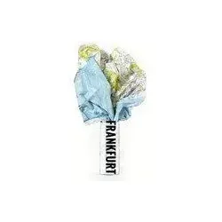Crumpled City Frankfurt Landkarte