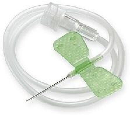 SAFETY SpA Ago Farfalla Fly G21 con Tubo 30 cm Verde - Sterile Monouso con Raccordo Luer Lock