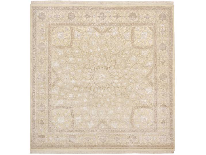 Indo Täbriz Teppich 249x253 Handgeknüpft Orientteppich Quadratisch