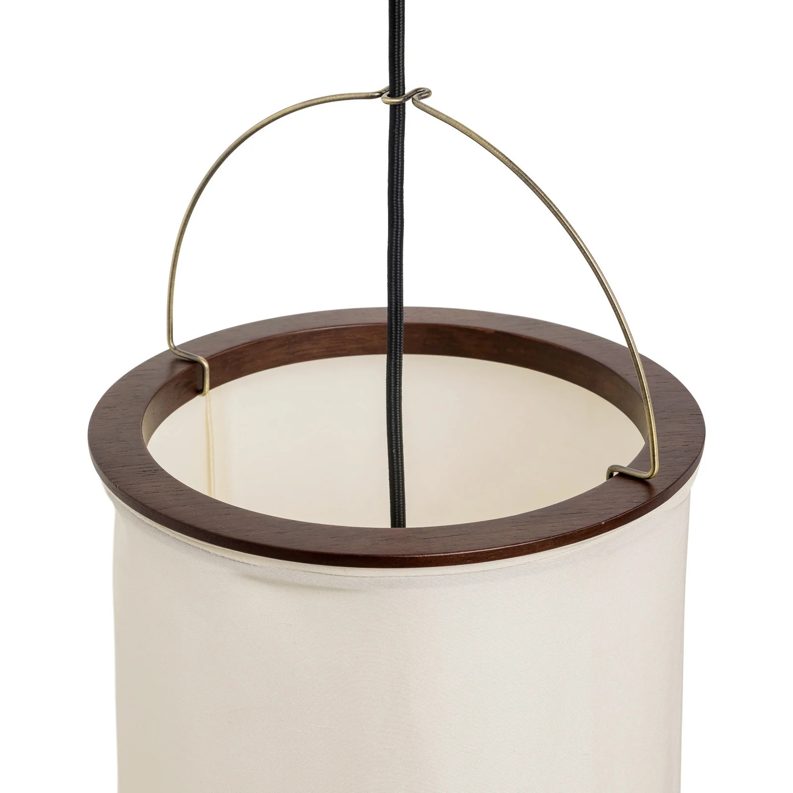 Gubi Silk Lantern Hanglamp, wit/zwart, zijde, E27