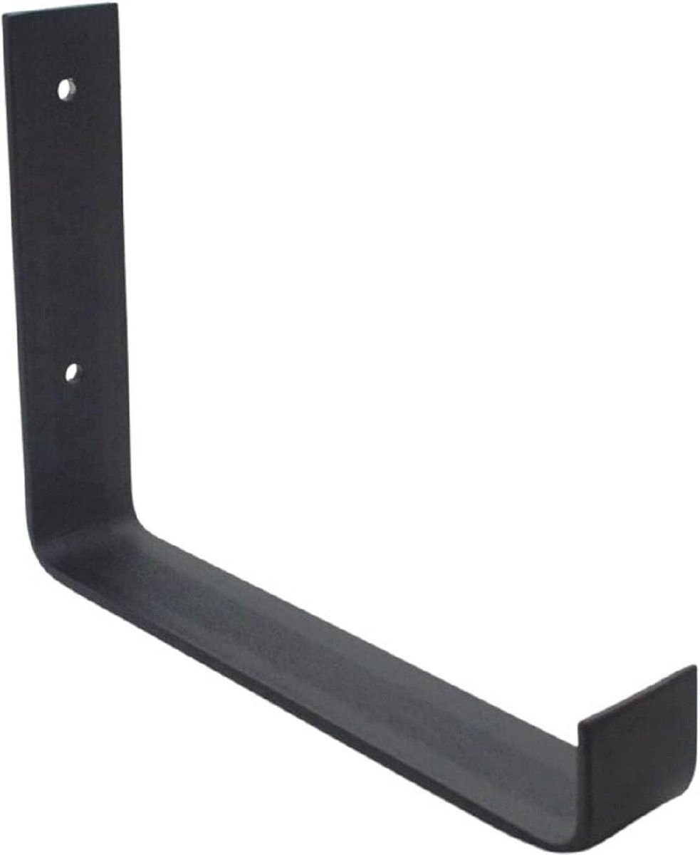 Industriële Plankdrager L-vorm Mat Zwart - 20 cm diep