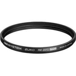 Olympus OM Digital PRF-ZD72 PRO Schutz Filter (72 mm, Schutzfilter), Objektivfilter, Schwarz, Transparent