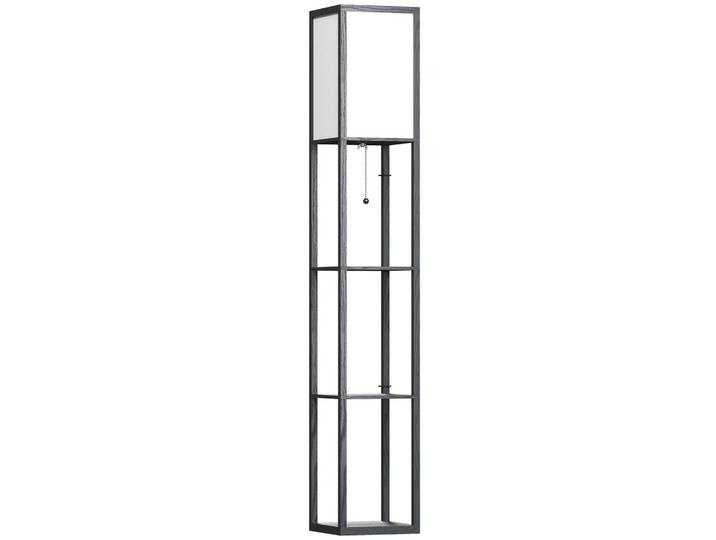 STEHLEUCHTE Beleuchtung E27 bis 40W mit 3 Regalen für Wohn-/Schlafzimmer Holz