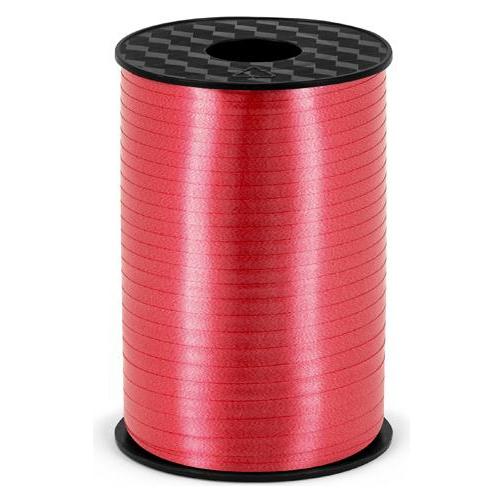 Partydeco Plastic ribbon, red, 5mm/225m (1 pkt / 1 pc.) (1x) (PRP5-007)