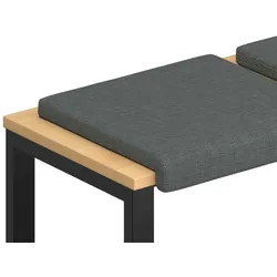 vidaXL Bankkissen 2 Stk. Stoff Dunkelgrau Tiefe 35 cm