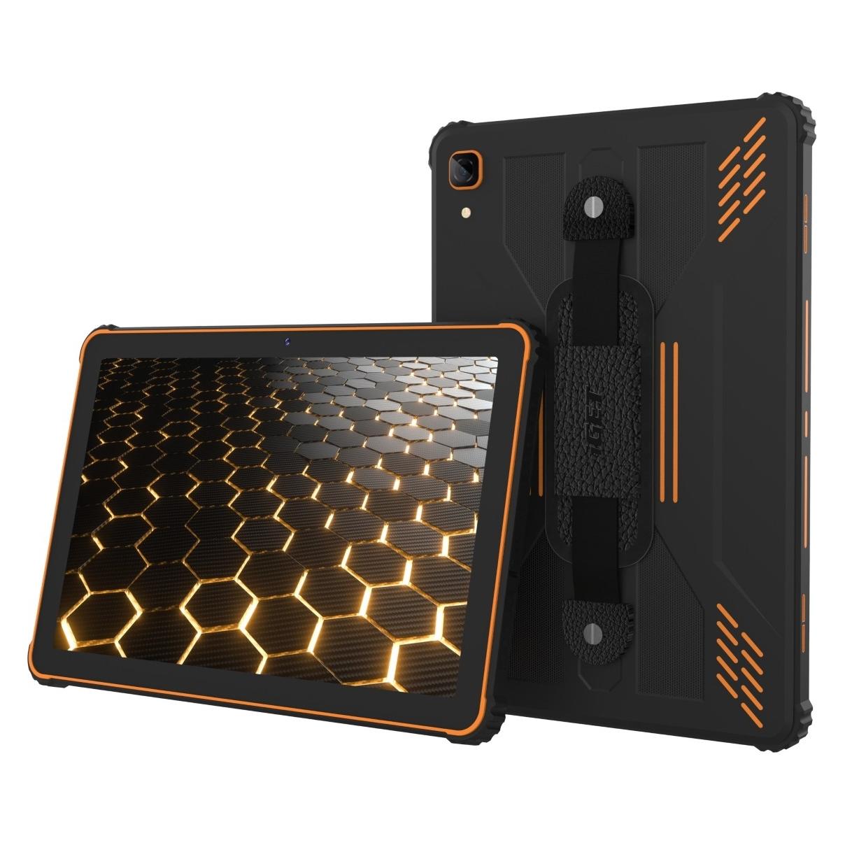 iGet SMART RT2 Black-orange, odolný 4G LTE tablet (4G, 10.10", 128 GB, Orange, Schwarz) (84000353)