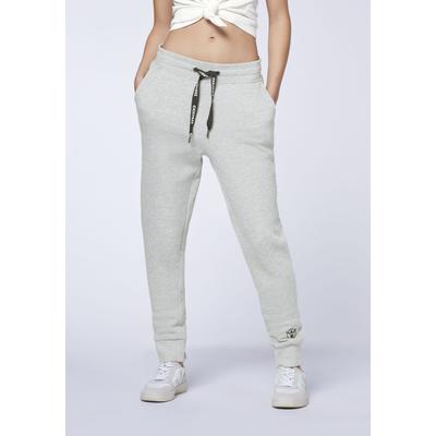 Sweathose CHIEMSEE, Damen, Gr. XL (46/48), Normalgrößen, neutral gray melange, 90% Baumwolle, 10% Viskose, Hosen Sweathose