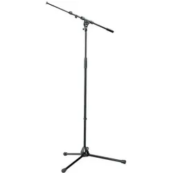 K&M K-M Mikrofonstativ 210-9 mit Tragetasche, Mikrofonständer, Schwarz