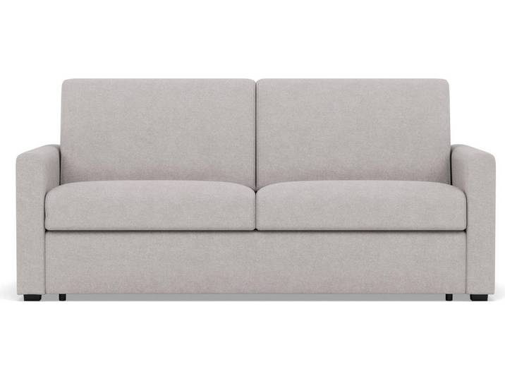 Best Mobilier Julia - canapé lit 3 places convertible express couchage quotidien 140 cm matelas 18 cm en tissu \, Gris clair