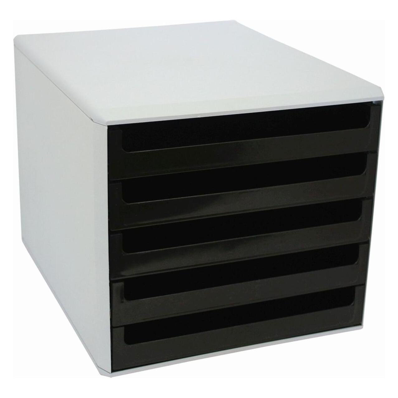 Metzger&Mendle M&M Schubladenbox schwarz DIN A4 mit 5 Schubladen (A4) (30050901)