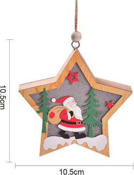 Inspire Essentials Festive Glow LED Christmas Pendant Ornament Set c