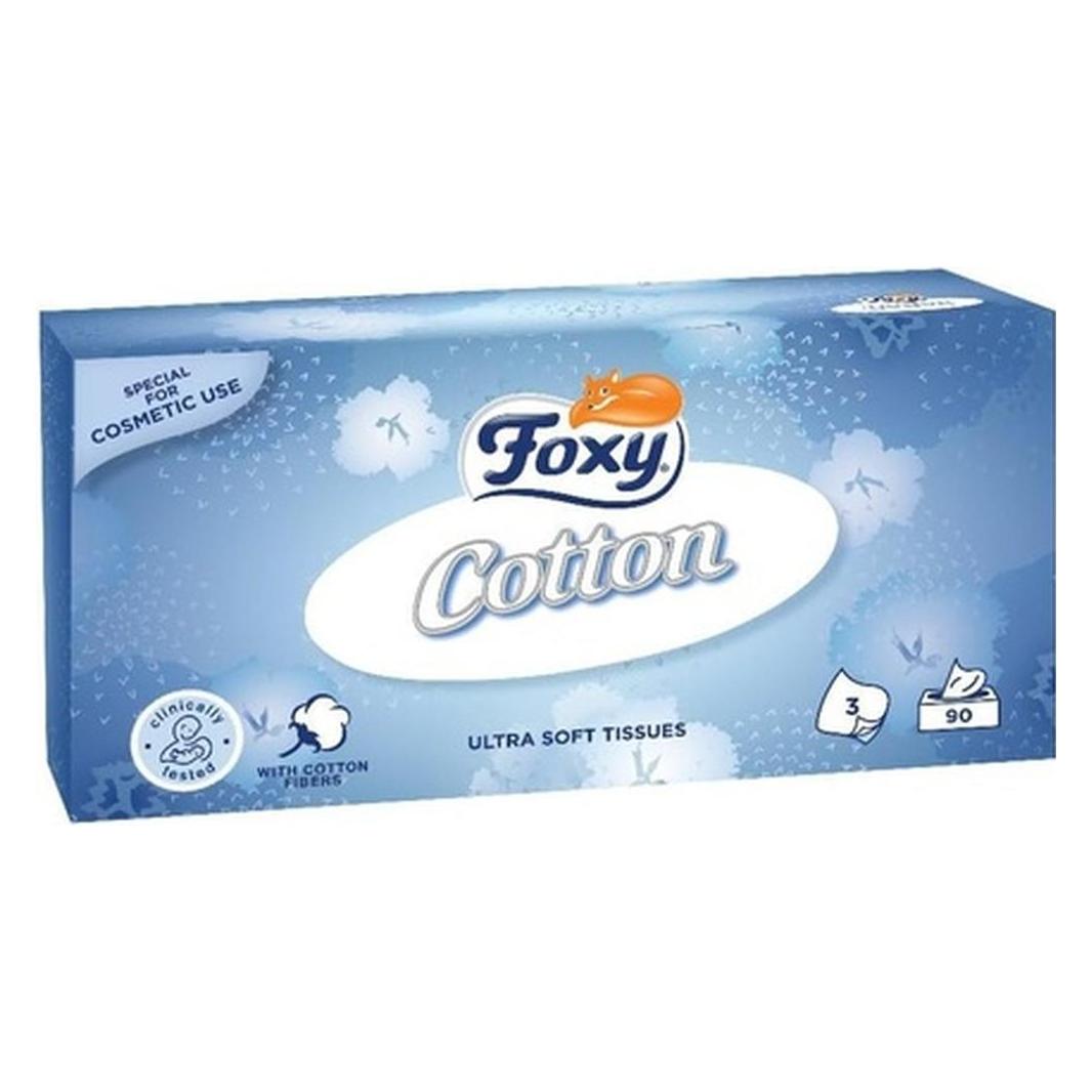 Foxy FACIAL COTTON pañuelos ultra suaves 90 uds (8008260004259)