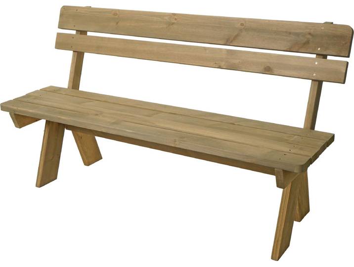 Gartenbank HWC-L66, Sitzbank Holzbank Parkbank, Gastronomie-Qualität, Massiv-Holz 148cm natur