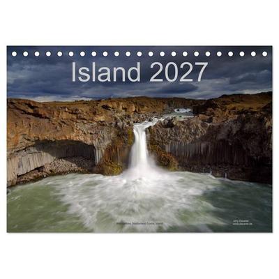 Island (Tischkalender 2027 DIN A5 quer), CALVENDO Monatskalender
