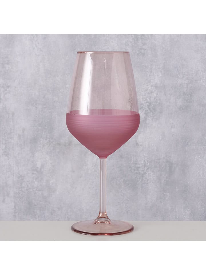 Boltze Weinglas "Moluna" in Rosa - (H)22 x Ø 9 cm - onesize