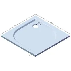 DM-San Duschmeister Duschwanne Mineralguss 80x80 Sano.. - Duschwanne