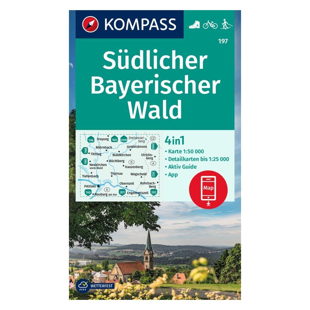 Kompass Karten KOMPASS Wanderkarte 197 Südl.Bayer.Wald (40667937)