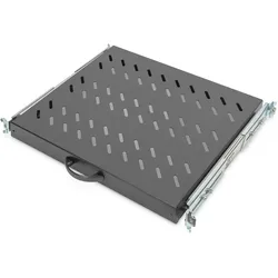 Digitus Fachboden 19"-Schränke ausziehbar ab 600mm Tiefe bis 25kg 1HE RAL9005 schwarz