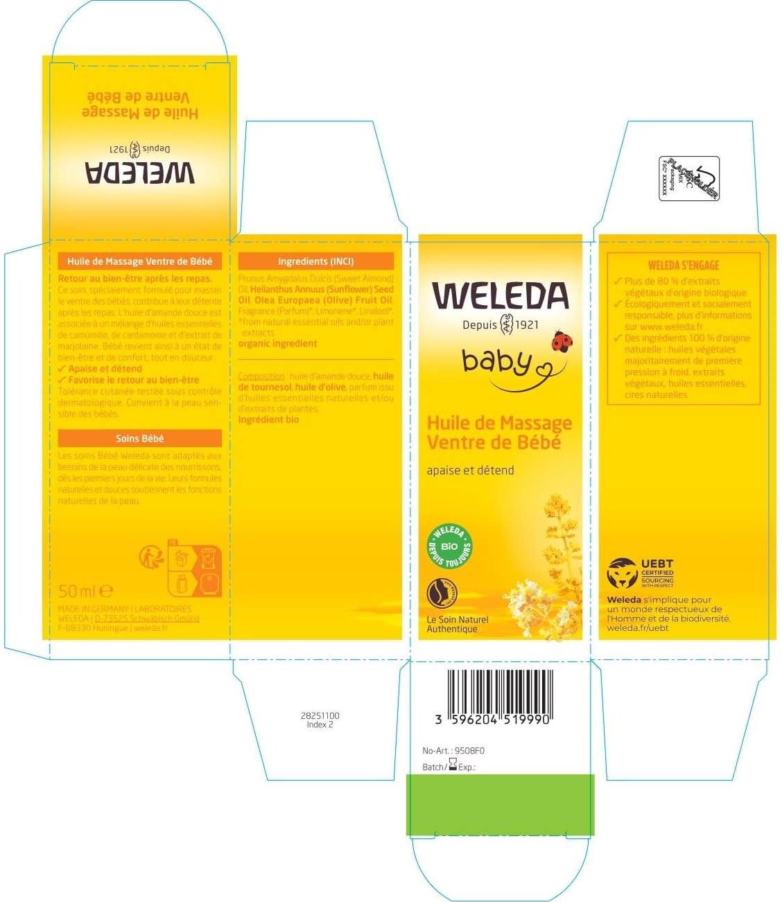 Weleda Baby Aceite para la Tripita del Bebé de Caléndula 50 ml