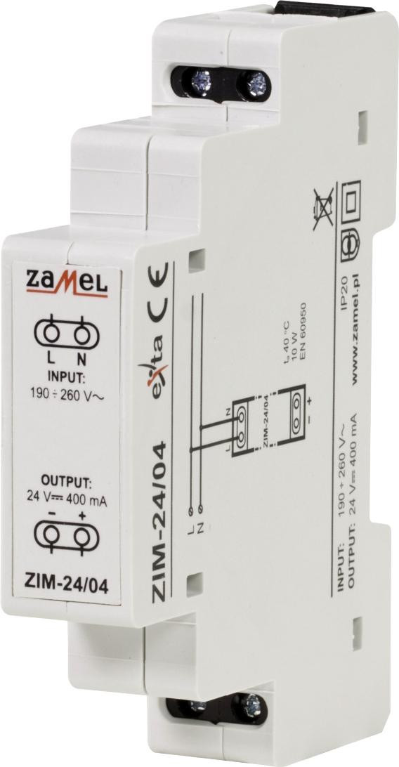Exta Schakelvoeding ZIM-24/04, 9,6W, 0,4A, Zamel