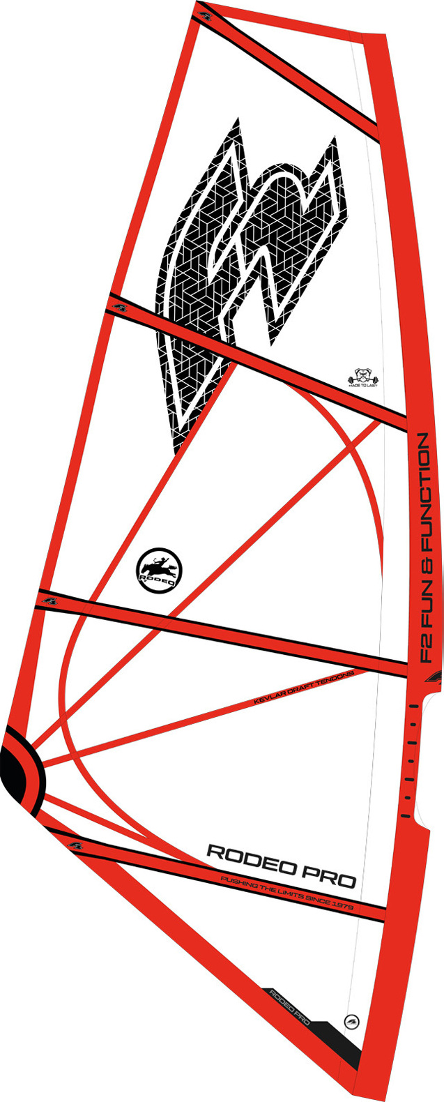 F2 Windsurf Segel Rodeo Pro 4,8 qm Rot