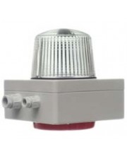 ZE-KOM Typ 880 100dB Grau Alarmläutwerk Rufsignal Kombi Blitz + Akustik Lichtfilter klar (1-855.88.0.50)