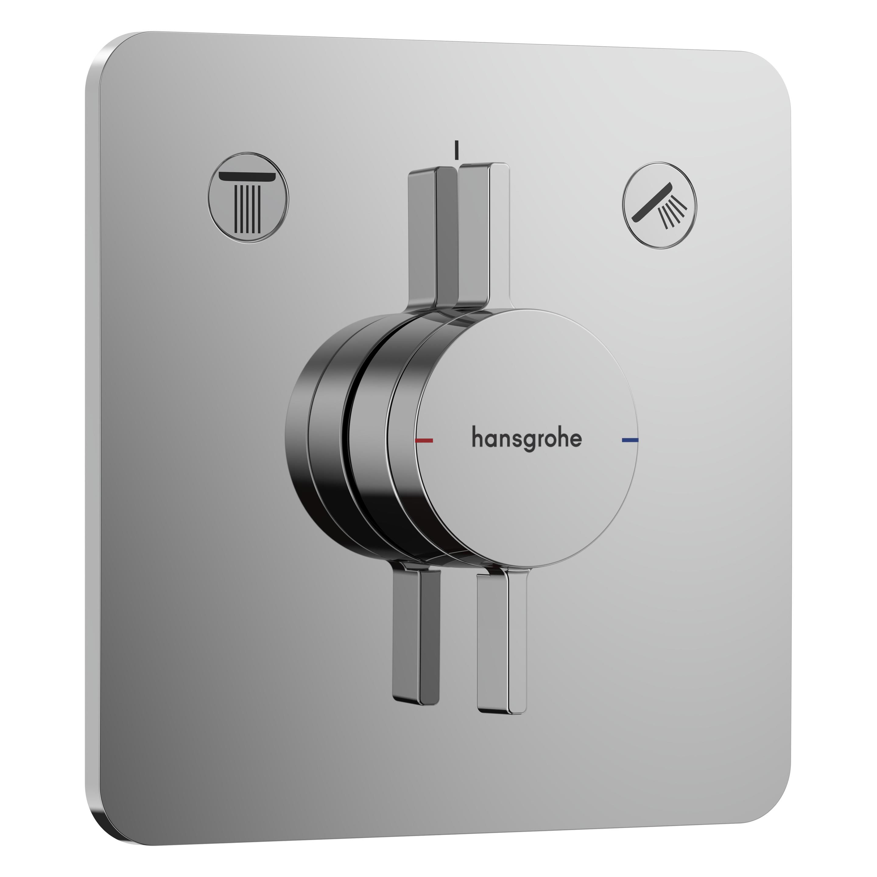 hansgrohe DuoTurn Q Mischer, Unterputz, 2 Verbraucher, 2 Funktionen, Soft Edge Rosette, 75414 (75414000)