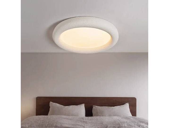 Wabi Sabi Simple plafonnier LED nuage rond décor plafonnier pour salon chambre bébé chambre Restaurant éclairage de soins des yeux