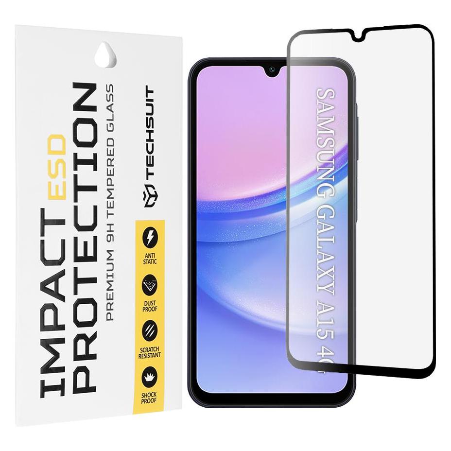 Techsuit - ESD Glass - Samsung Galaxy A15 4G / A15 5G / M15 - Black (Samsung Galaxy A15 5G, Samsung Galaxy M15) (60230369)