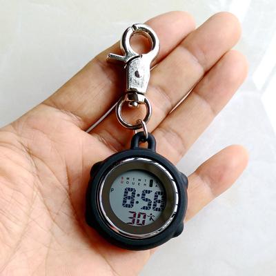 The Handy Homestead Multifunctional Digital Pocket Watch Keychain For Nurses & Students black
