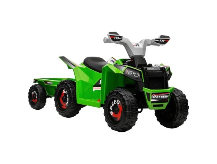 HOMCOM Kinder Quad Elektro 6V Kinderquad Anhänger 1,5-3 Jahre Grün