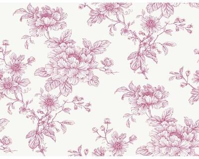 NextWall Sketched Floral Peel and Stick Wallpaper