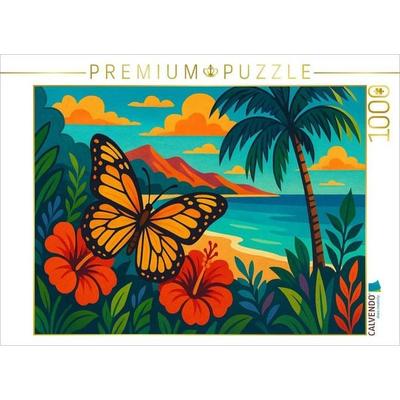 CALVENDO Puzzle Wo der Schmetterling den Sommer küsst | 1000 Teile Lege-Größe 64x48cm Foto-Puzzle für glückliche Stunden