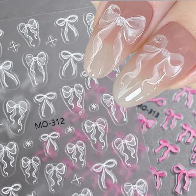 Perfect Picks Market Bowknot Nail Stickers Self Adhesive Bow & Ribbon Nail Art Decals mo 314