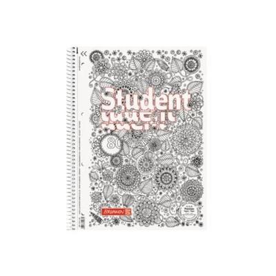 Brunnen Collegeblock Premium Student FLORAL ZENart, A4 Lineatur 28, weiß, von , Brunnen