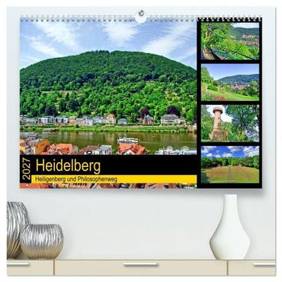 Heidelberg - Heiligenberg und Philosophenweg (hochwertiger Premium Wandkalender 2027 DIN A2 quer), Kunstdruck in Hochglanz