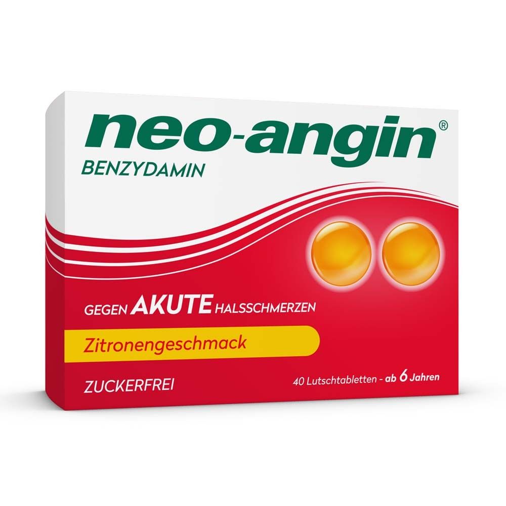 Neo-Angin Benzydamin akute Halsschmerzen Zitrone 40 St Lutschtabletten