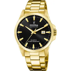 Festina Quarz Herren Swiss Made F20044/6 - schwarz,gold - 41mm